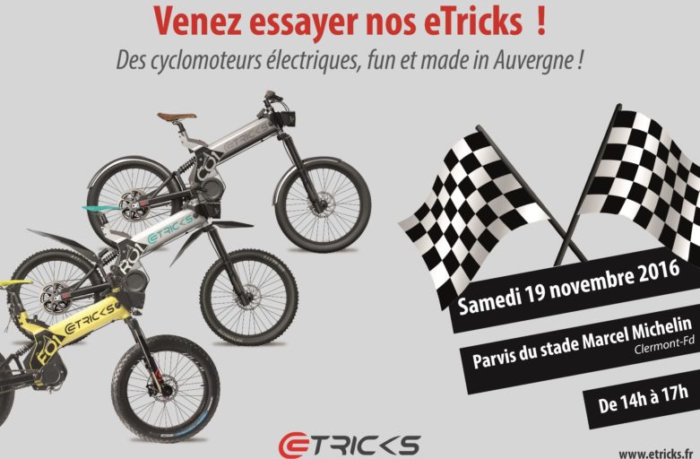 Essai des modèles eTricks le samedi 19 novembre 2016 devant le stade ASM