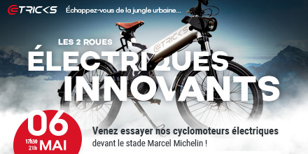 Le 6 mai 2017 au Stade Marcel Michelin, venez essayer nos 50cc électriques !